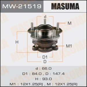 к-кт подшипника ступицы задней!\ Nissan Teana 2.5/3.5 08> MW-21519 MASUMA