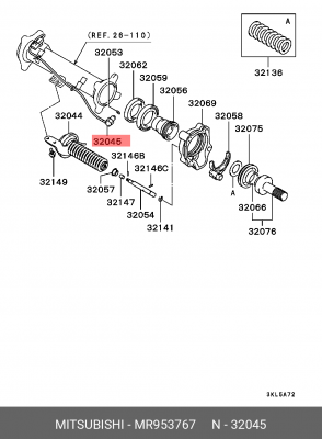 ДАТЧИК МУФТЫ СВОБОДНОГО ХОДА MR953767 MR953767 MITSUBISHI