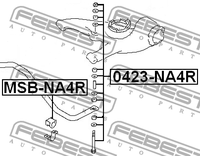 Тяга стабилизатора 0423-NA4R 0423-NA4R FEBEST