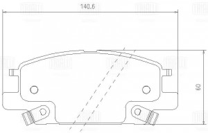 Колодки торм. Chevrolet Malibu IX (16-) диск. перед. (PF 4446) PF 4446 TRIALLI