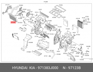 Радиатор отопителя HYUNDAI ix55 (08-) OE 971383J000 HYUNDAI KIA