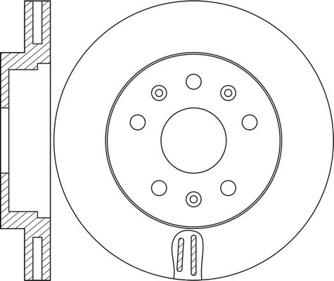 Диск тормозной PEUGEOT Expert передний (1шт.) NIBK RN3005 NIBK