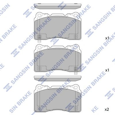 Колодки тормозные дисковые Mitsubishi Lancer 2.016V SP2119 SP2119 SANGSIN