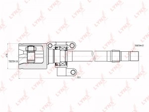 ШРУС внутренний подходит для HONDA STREAM 2.0 AT 00 CI-3404 CI-3404 LYNXAUTO