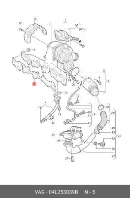 Прокладка  04L253039B 04L 253 039 B VAG