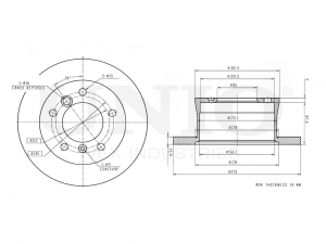 Диск тормозной задний BRD-20604 UNIO