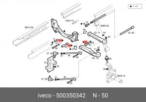 сайлентблок подвески!перед. 35x65x33 2x\Iveco Daily 65C13/15 500350342 IVECO