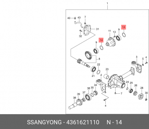 4361621110 ПЛОСКАЯ ШАЙБА 4361621110 SSANG YONG