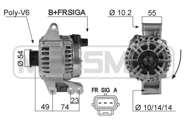 Генератор FORD FIESTA 01-08 210359 210359 ERA