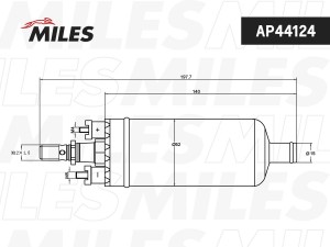 Насос топливный FORD SCORPIO/MB W124/126/140/201/ 4bar (BOSCH 0580254911) AP4412 AP44124 MILES