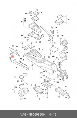 винт крепежный! самонарез.\ Audi, VW, Seat, Skoda N 906 986 06 VAG