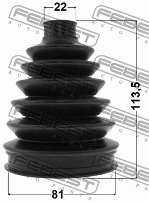 Пыльник ШРУСа внешний HONDA CIVIC EU/EP/ES 2001-2006 (81X113.5X22) 0317P-JAZZ 0317P-JAZZ FEBEST