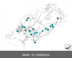 61130085034 Гнездовой контакт MQS ELA с кабелем !0.2-0.35 AG \BMW 1' F40, 3' G20 61130085034 BMW