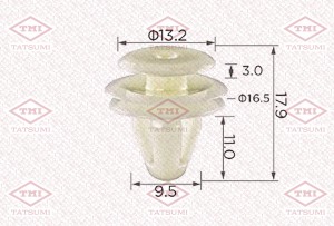 клипса!\ Toyota Avensis 97-03 TJB1083 TATSUMI