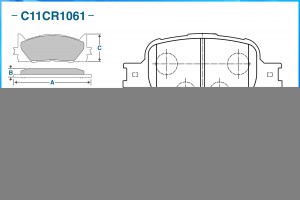 Тормозные колодки передние Low Metallic C11CR1061 C11CR1061 CWORKS