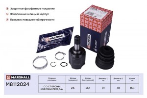 ШРУС внутр. Mitsubishi Galant VIII 96-  Lancer VII-X 95- M8112024 M8112024 MARSHALL