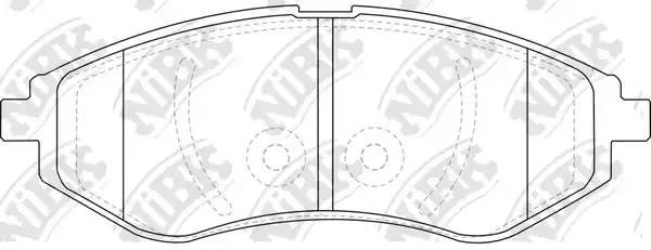 Колодки тормозные CHEVROLET Aveo передние (4шт.) NIBK PN0370 NIBK
