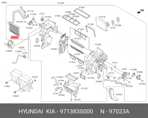 Радиатор отопителя HYUNDAI Sonata YF (10-) KIA Optima (10-) OE 971383S000 HYUNDAI KIA
