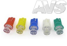 к-т ламп! светодиодных T011 T10, белый (W2.1x9.5d) 1LED усечённая W5W, 10шт\ A78594S AVS