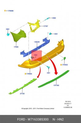 W716338-S300 ГАЙКА ДИАМ. 17ММ ПОД САМОРЕЗ (1766938) W716338S300 FORD