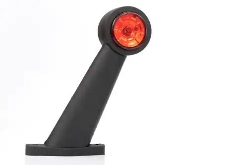 фонарь габаритный! рожок LED наклонный, L=195mm, красный/белый 12-36V с кабелем\ FT009ELED FRISTOM