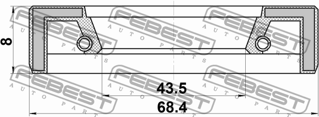 MITSUBISHI PAJERO 95FAY-45680708X FEBEST