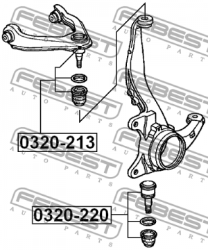 Опора шаровая верхняя HONDA ACCORD 90-02 0320-213 0320-213 FEBEST