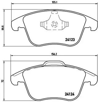 Колодки тормозные P44020 P44020 BREMBO