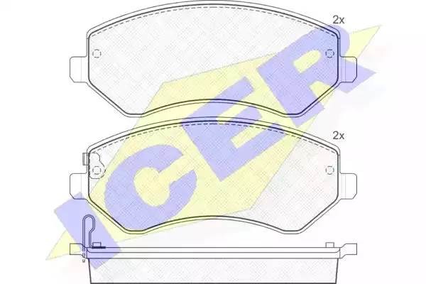 181512 колодки дисковые передние !\ Dodge Caravan/Grand Caravan, Jeep Cherokee 2 181512 ICER