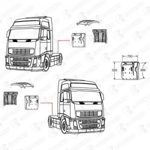 крыло заднее! правое/левое задняя часть 530x580x700 VOLVO FH13 3 Series 2008, Ne 3FH525 COVIND