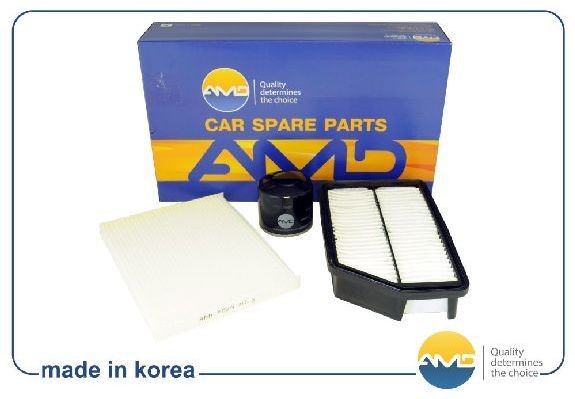 Комплект фильтров (масл.+возд.+салон.) KIA Sportage SL, 1,6, 2,0 MPI, 135/163 л. AMD.SETF38 AMD