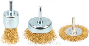 Набор щеток для дрели "АвтоDело" (3 шт, D=25/50/50 мм) 44019 AVTO DELO