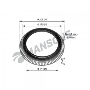 Сальник ступицы с кольцом ABS 145*175/205*9/14 MAN/MB GR180 MANSONS