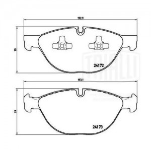 Колодки торм. BMW X5 (E70) (07-) 4.8i диск. перед. (PF 4181) PF4181 TRIALLI