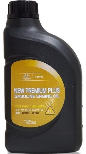 Масло моторное HYUNDAI NEW PREMIUM PLUS GASOLINE 0W20 синт.API SN+ 1л 0510000181 HYUNDAI KIA