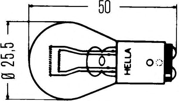 Лампа накаливания 24V P21/5W (BAY15D) HELLA 8GD002078-241 HELLA