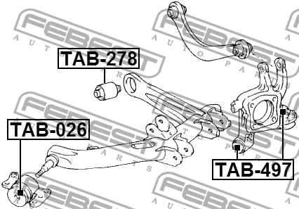 Сайлентблок TAB-497 TAB-497 FEBEST