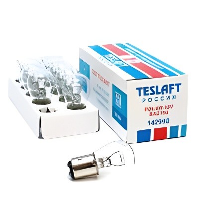 Лампа 12V P21/4W BAZ15d 440/15лм Стандарт TESLAFT (Россия) 142998 TESLAFT