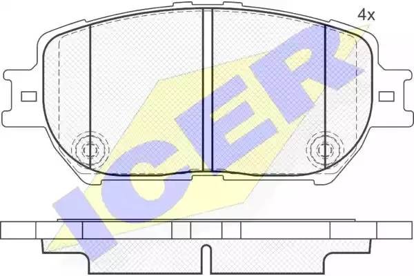 181689 колодки дисковые передние !\ Toyota Camry 2.4WT-i/3.0i 01> 181689 ICER