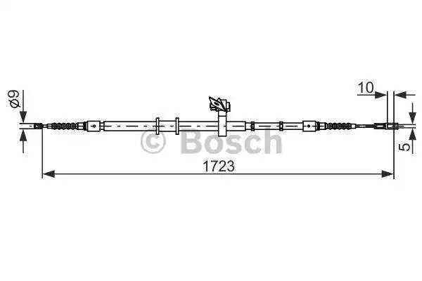 Трос стояночного тормоза AUDI 80,90 (93-96) правый BOSCH 1 987 482 269 BOSCH