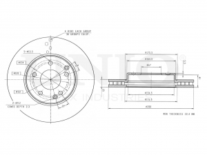 Диск тормозной передний BRD-20152 UNIO