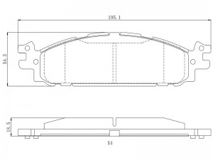 Колодки тормозные перед FORD EXPLORER 10-/TAURUS 10- ST-28-0091 ST280091 SAT