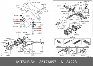 Прокладка MITSUBISHI Outlander (12-) редуктора заднего моста OE 3517A097 MITSUBISHI