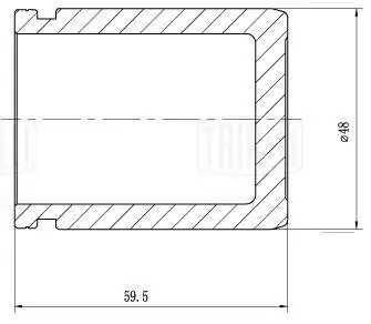 Поршень суппорта Mercedes Viano (W639) (03-) перед. d=48мм (RCF 032005P) RCF032005P TRIALLI