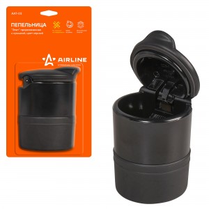 Пепельница автомобильная в штатное место черная "Элит" AIRLINE AAT-03 AIRLINE