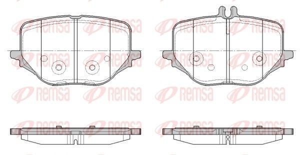 1950.00 Колодки тормозные дисковые задн MB S-CLASS S 450 EQ Boost 4-matic 20> 195000 REMSA
