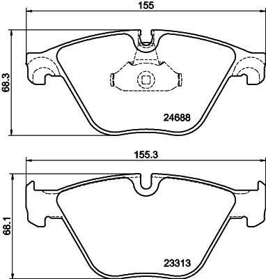Колодки тормозные BMW 5 (F10),7 (F01) передние (4шт.) TEXTAR 2468803 TEXTAR