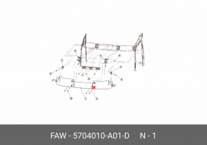 Козырек FAW J6,4180,4250 солнцезащитный OE 5704010A01D FAW