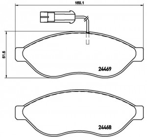 P23143 колодки дисковые передние!\ Citroen Jumper, Fiat Ducato, Peugeot Boxer 2. P23143 BREMBO