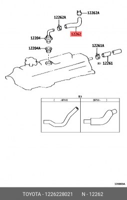 TOYOTA AVENSIS/CAMRY/HIGHLANDER/RAV 4 12262-28021 TOYOTA